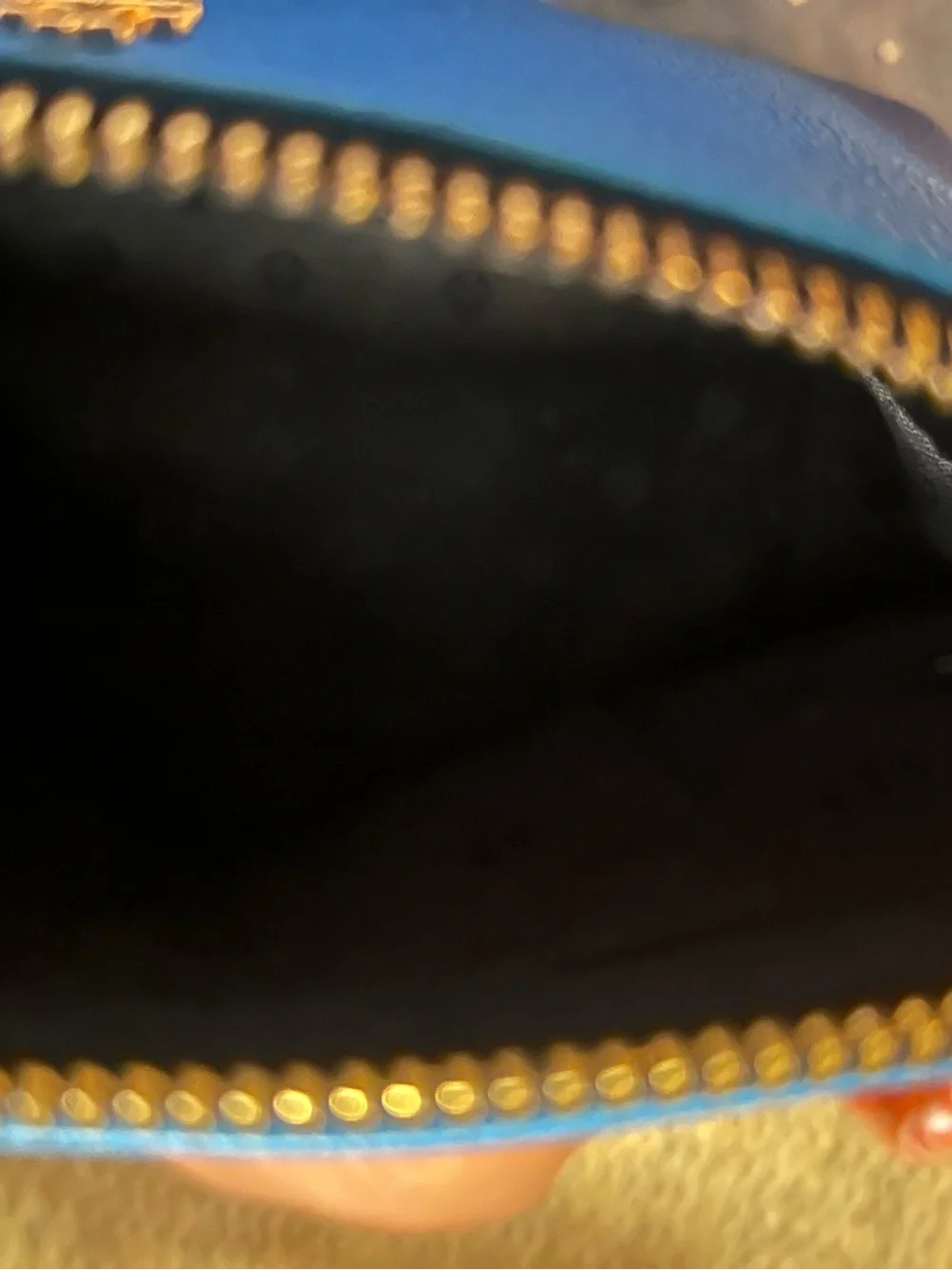 Tory Burch Blue Parrot Printed Cosmetic Pouch